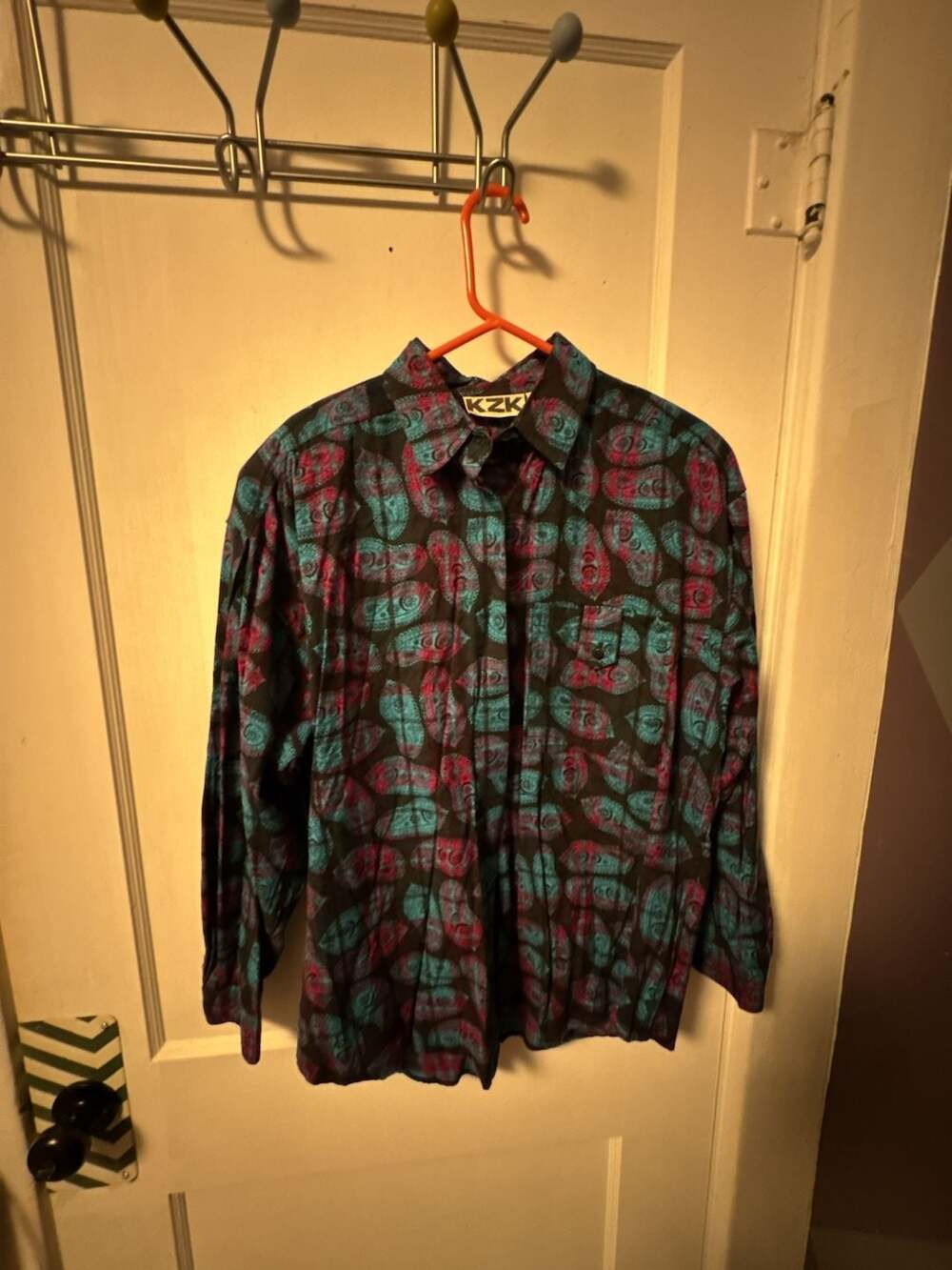 KZK Vintage Paisley Long Sleeve Button Up Shirt